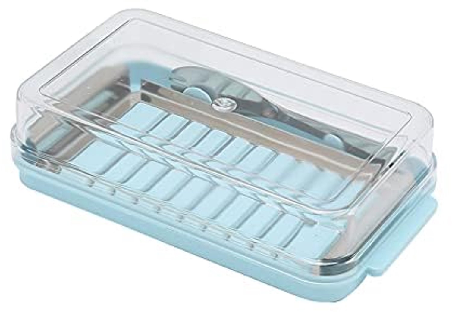 Botersnijdercontainer Roestvrij Staal - Onbreekbare Plastic Deksel - Botermes - Duurzaam - Grote Capaciteit - Glad en Dikte Randen - Boterhouder
