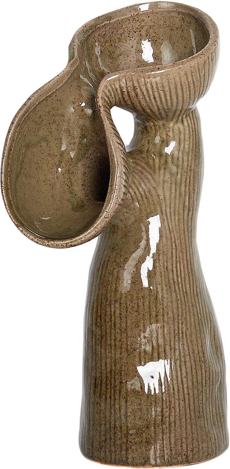 Beliani CALAMUS - Bloemenvaas - Groen - Steengoed