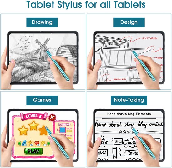 Set van 3 Universele Tablet Pennen met Hoge Precisie — afbeelding 3