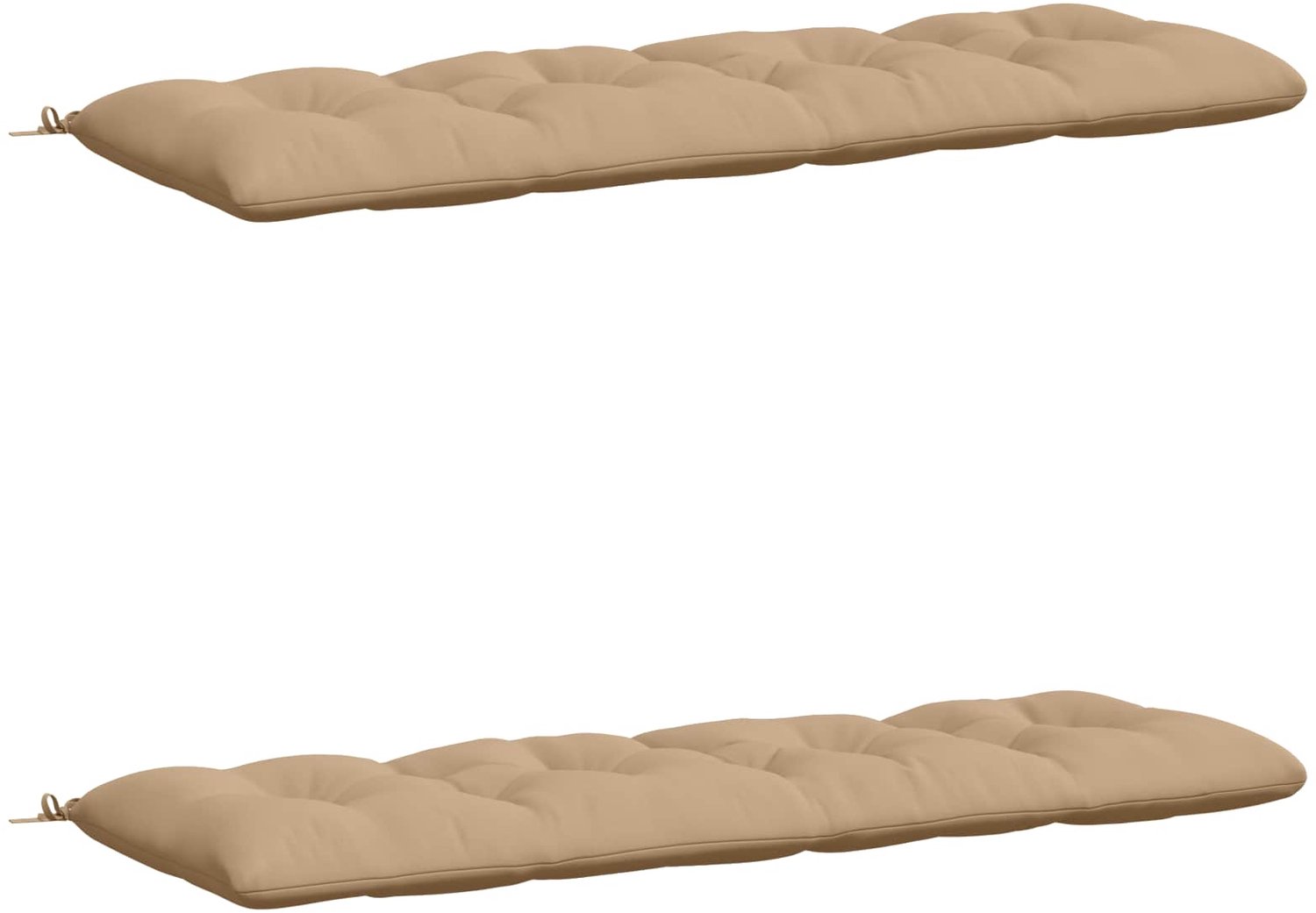 vidaXL Bankkussens - VIANEN - 2 - st - 100% - Polyester - Zand - 180 - x - 60 - x - 12 - cm