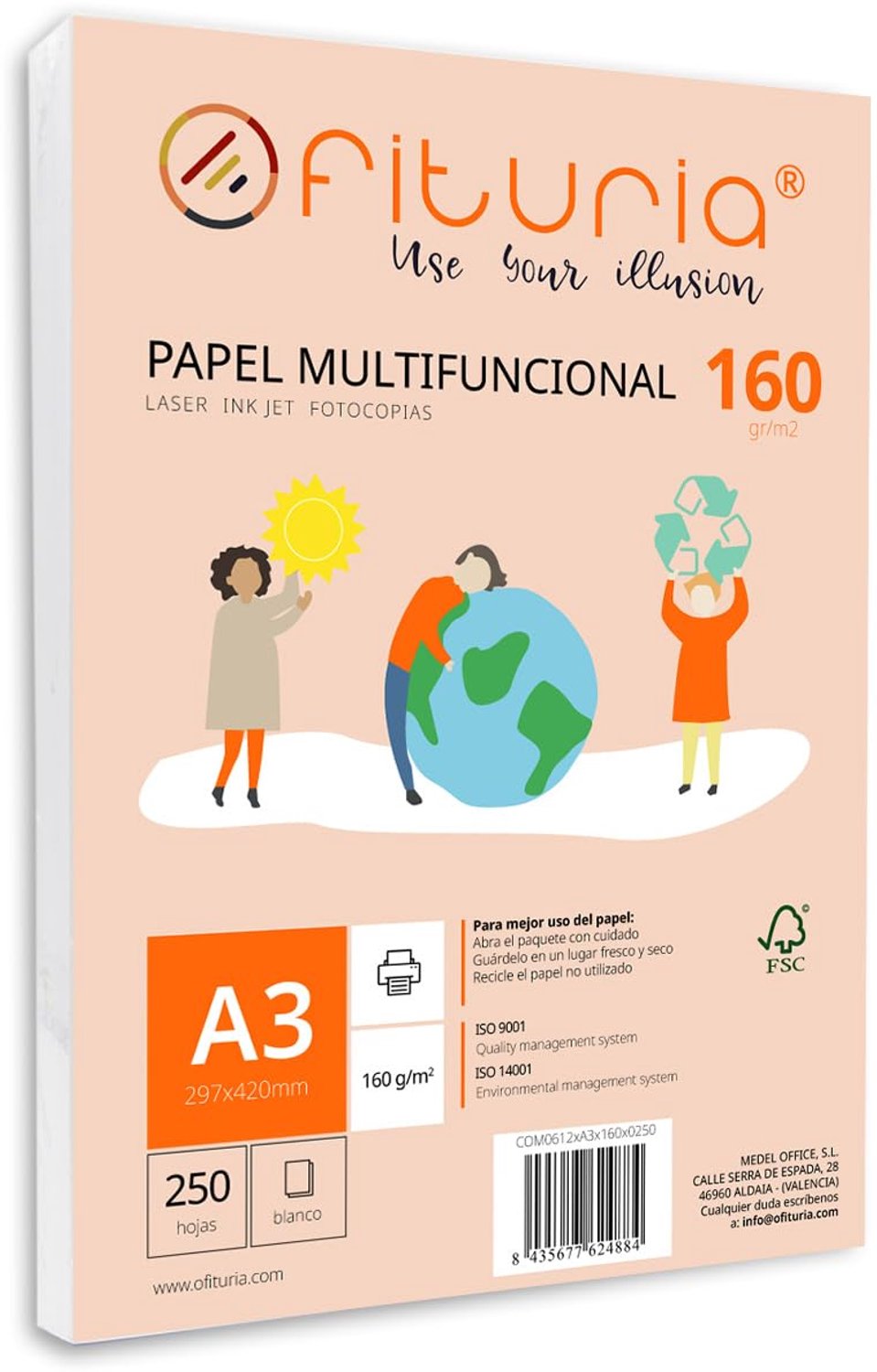 Set van 250 A3 Vellen 160 g Printerpapier - Multifunctioneel voor School en Kantoor