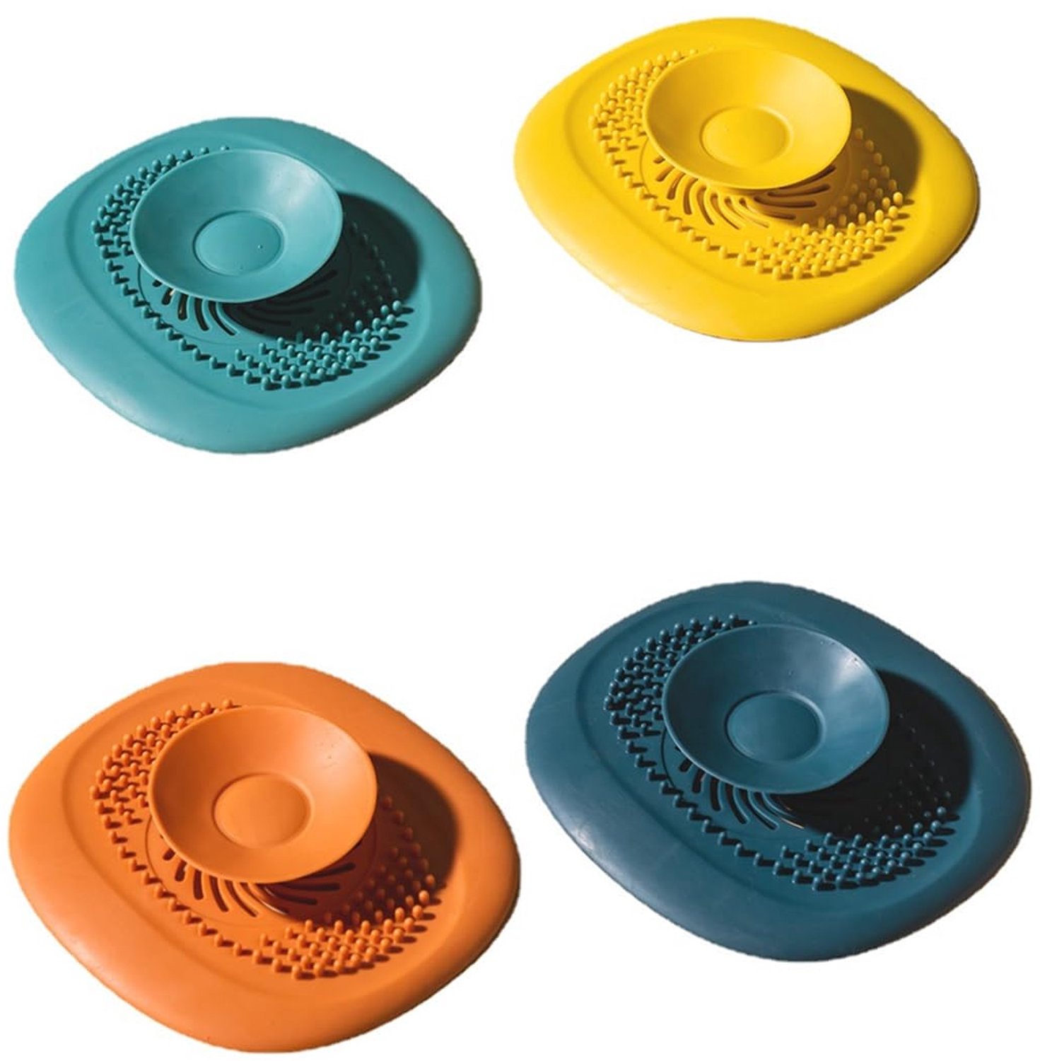 Set van 4 Universale Silicone Douche Haarfilters