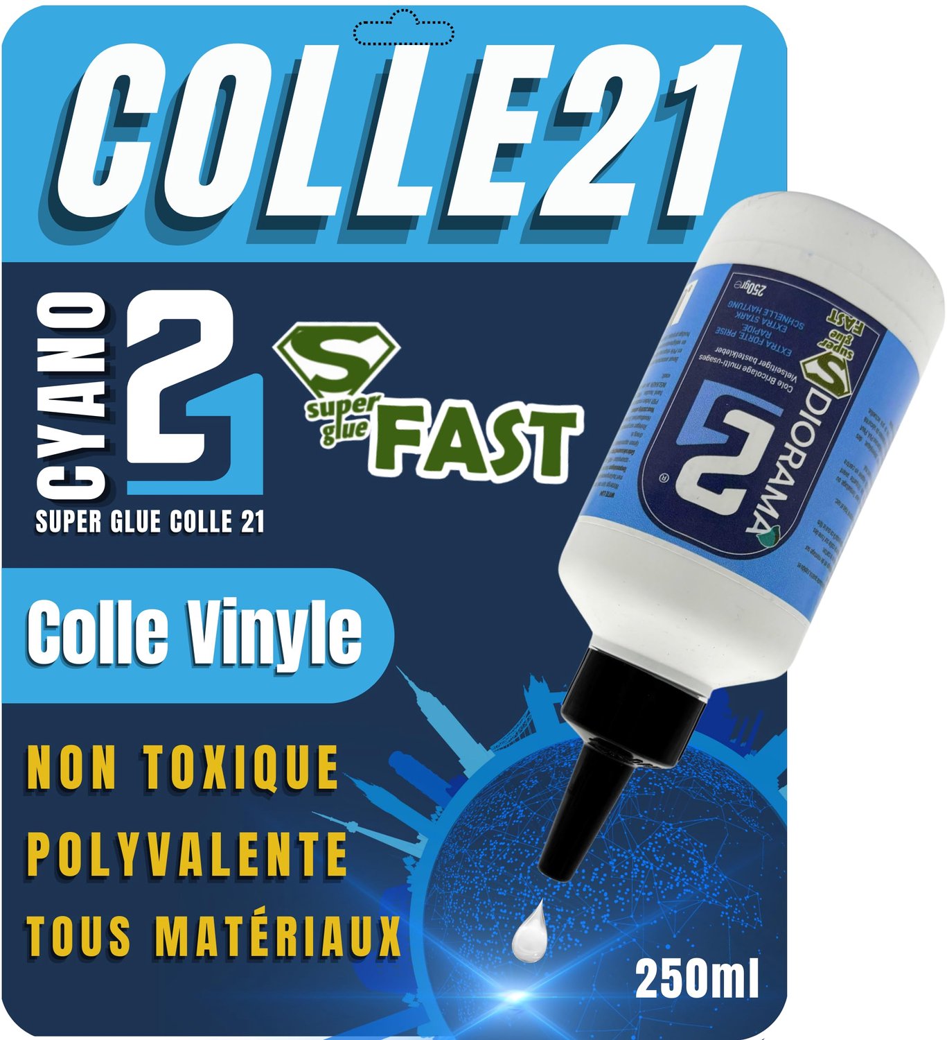 Witte Vinyl Lijm voor Creatieve Projecten - 250ml Superlijm