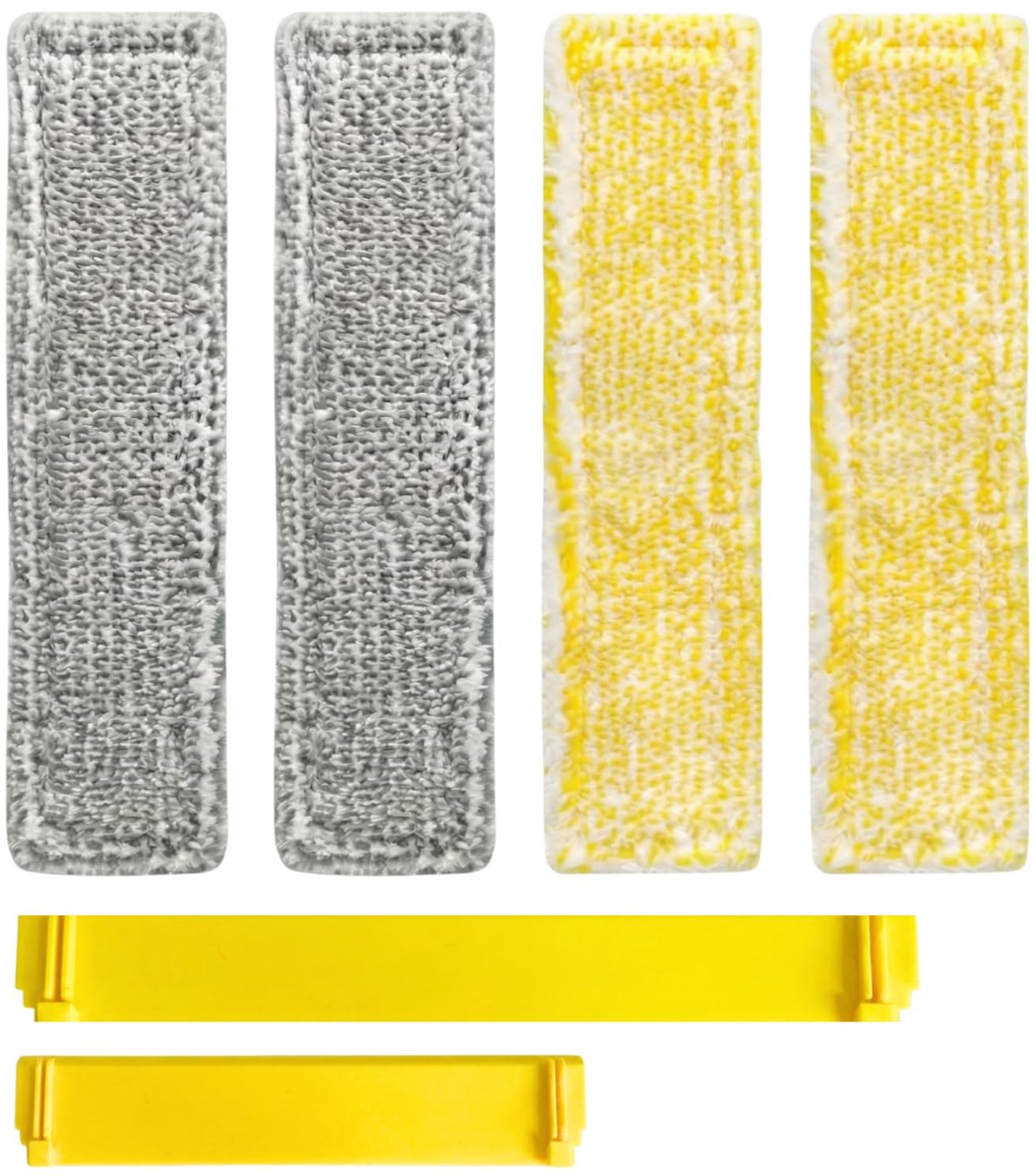 Set van 6 Accessoires voor Raamstofzuiger met Microvezel en Rubber Lippen