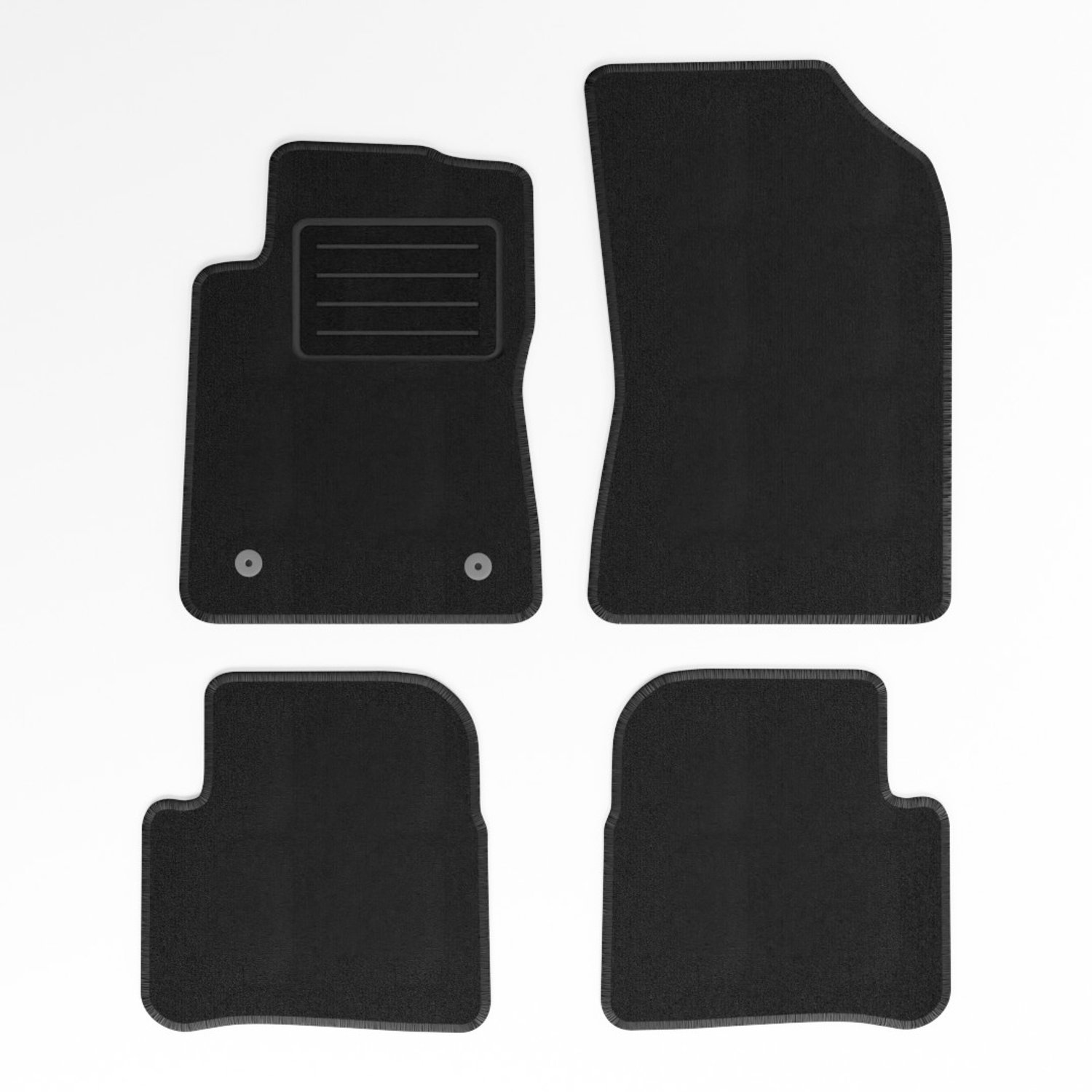 Mats4all | Naaldvilt automatten passend voor Citroen C3 2016-2024 | Antislip | Met versterking | 4-delig | Automatten | Mattenset