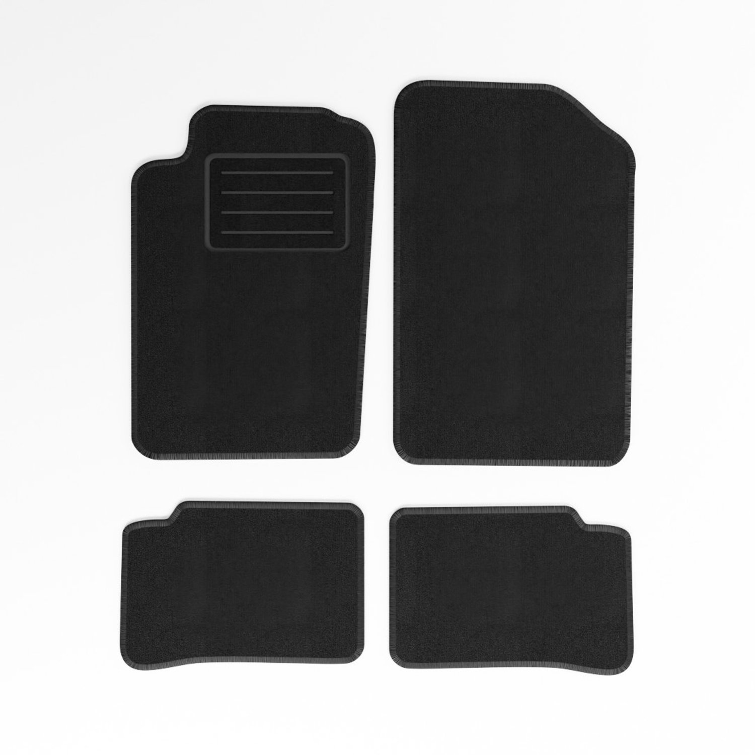 Mats4all | Naaldvilt automatten passend voor Peugeot 206 1998-2009 | Antislip | Met versterking | 4-delig | Automatten | Mattenset