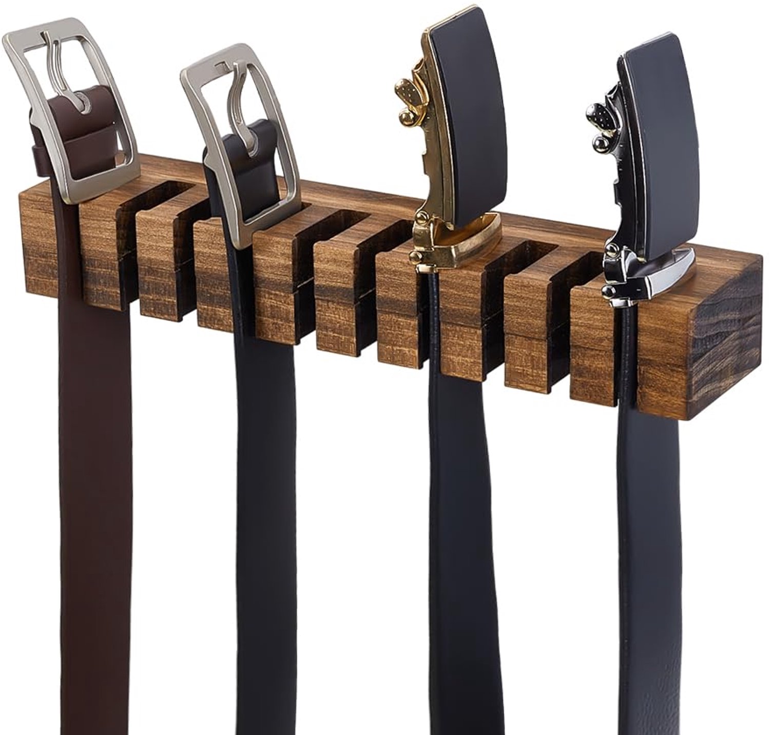 Wandgemonteerde Riemenhouder - Houten Organizer
