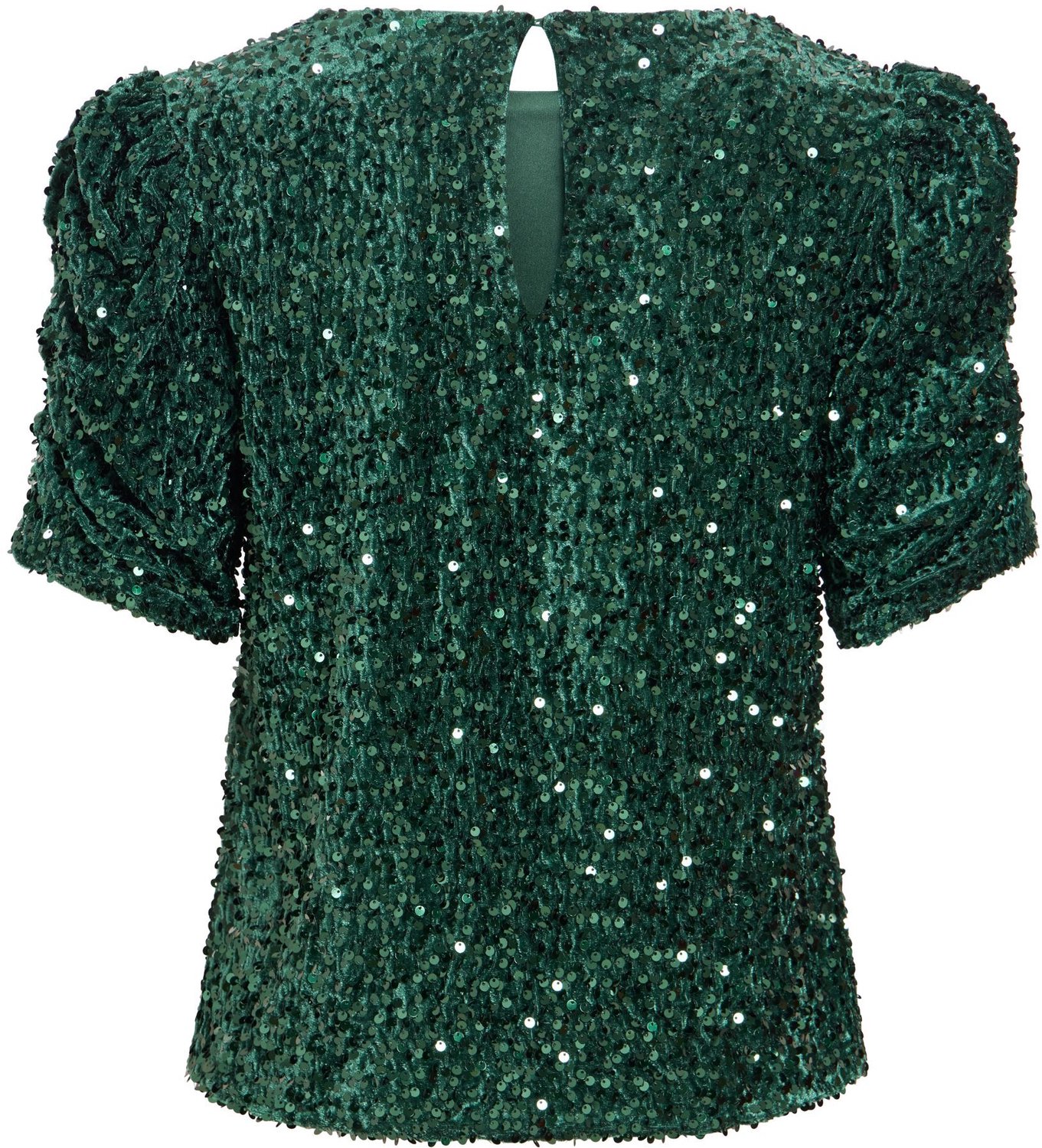 VILA - VIBELIEVE O-NECK PUFF SEQUINS TOP/KA - Dames - Blouses