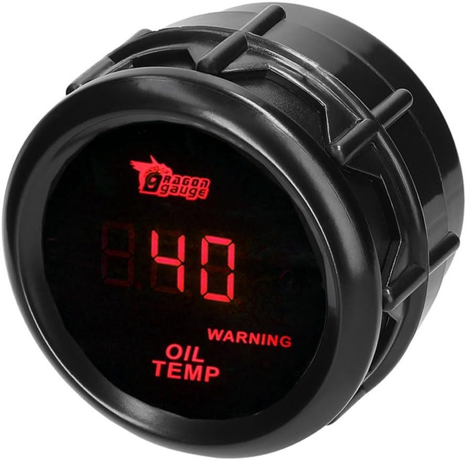 Digitale Olie Temperatuurmeter 52mm met Celsius Weergave en Rode LED Indicator - Meetinstrument voor Motorolie Temperatuur met Sensor