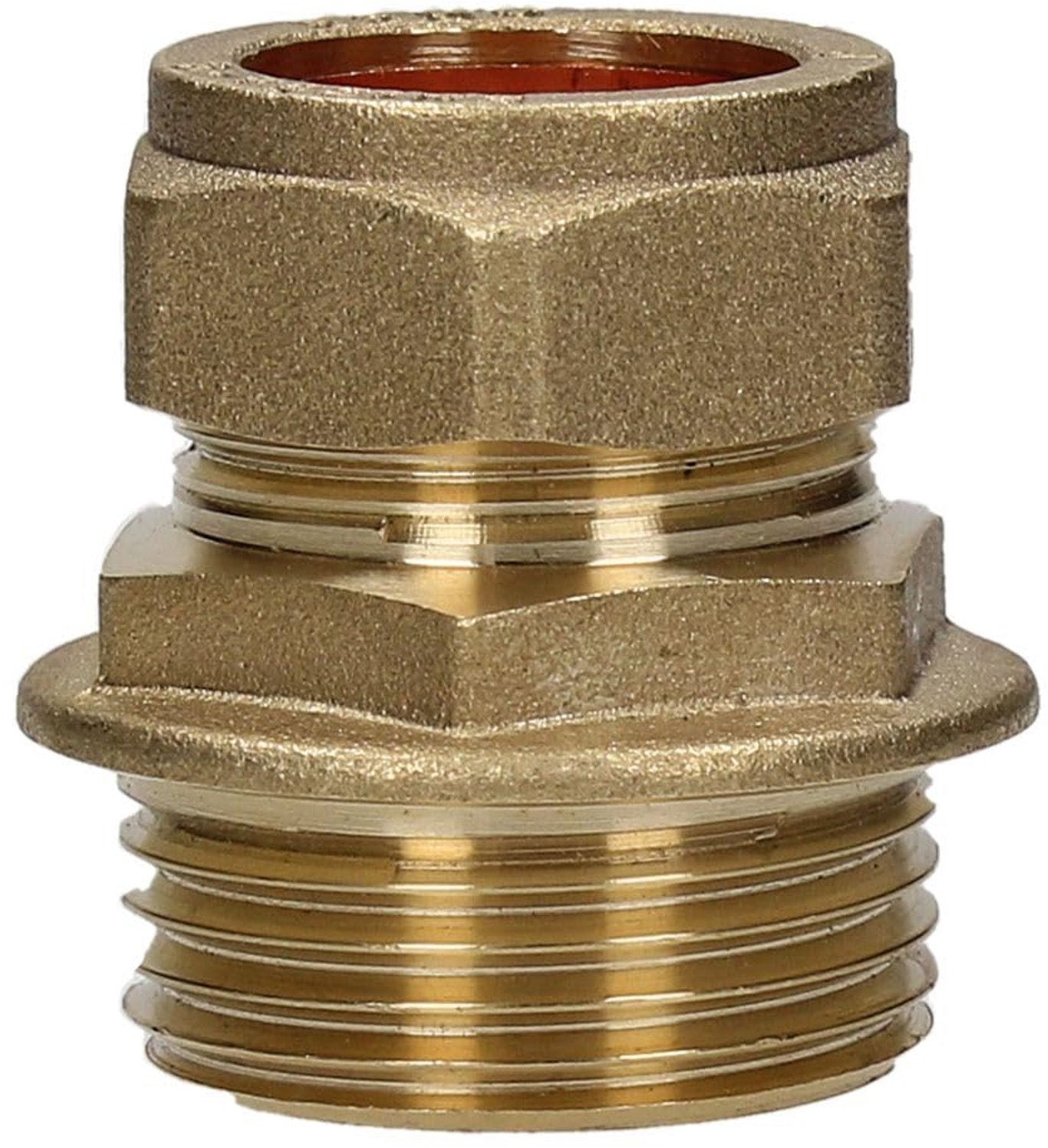 22 mm compressie door 1 inch BSP messing mannelijke ijzeren koppeling - 22 mm x 1 inch rechte adapter Pack van 1 - ShopVlot