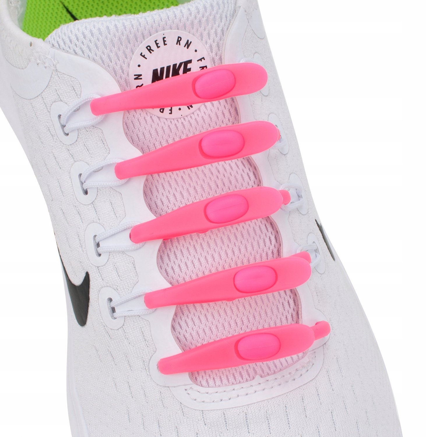 Roze Siliconen Veters - 14 Stuks - Elastisch & Snel