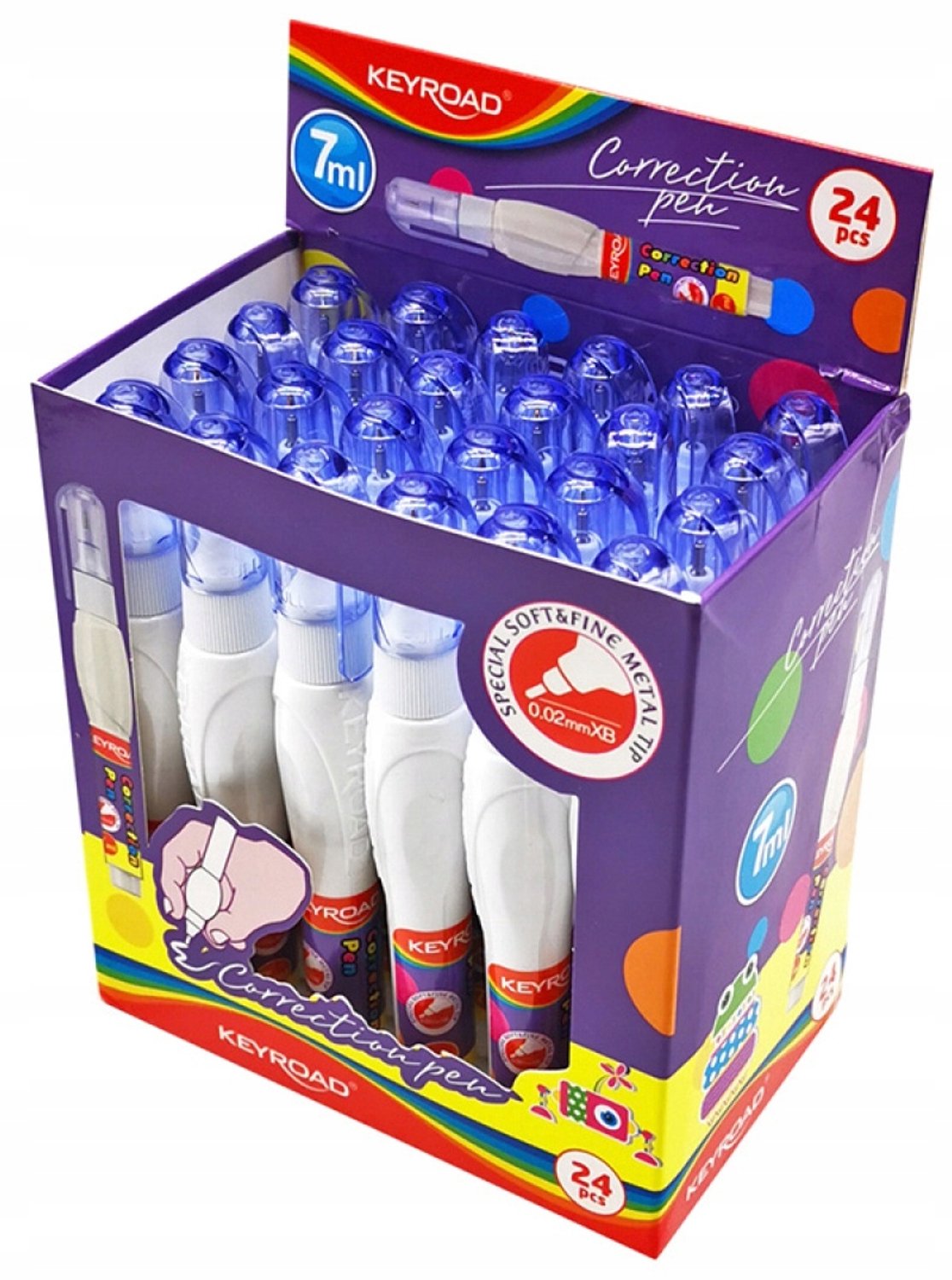 Precisie correctiepen met metalen punt - 7ml, wit