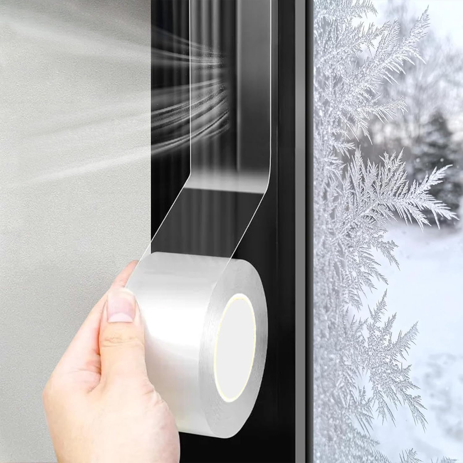 SnelShoppen - Sealing Tape voor Deuren en Ramen - Zelfklevende Isolatietape - Transparant, Waterdicht, Stofdicht, Winddicht, Koude Bescherming, 3cm x