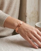 Dorvina %100 Puur Koper Armband Ovaal Met Parels Hand yapimi Gehamerd Verstelbaar Dames Bangle Armband