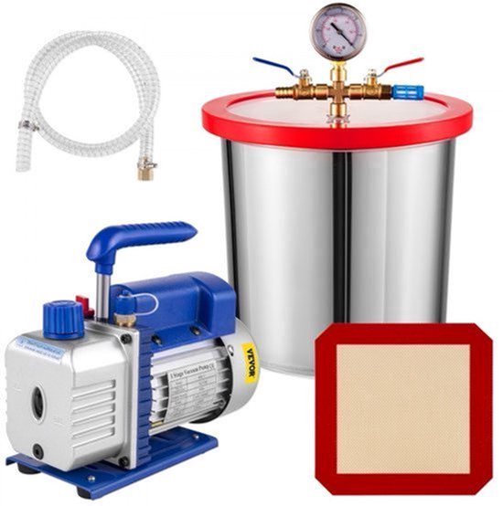 Vacuümpomp Eentraps - 3 CFM Pompsnelheid - 1/4 PK Vermogen - 3 Gallon Inhoud - Aluminiumlegering - Voor Airconditioning Onderhoud — afbeelding 4