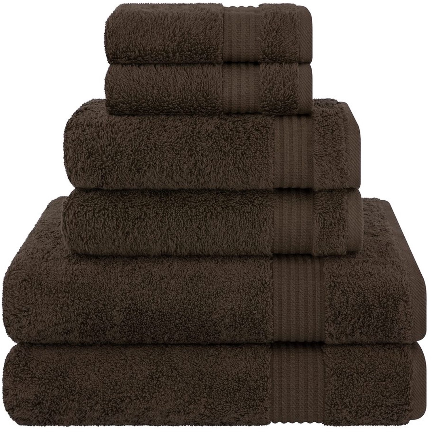 Luxe Handdoekenset 6-Delig - 100% Turks Katoen Bruin