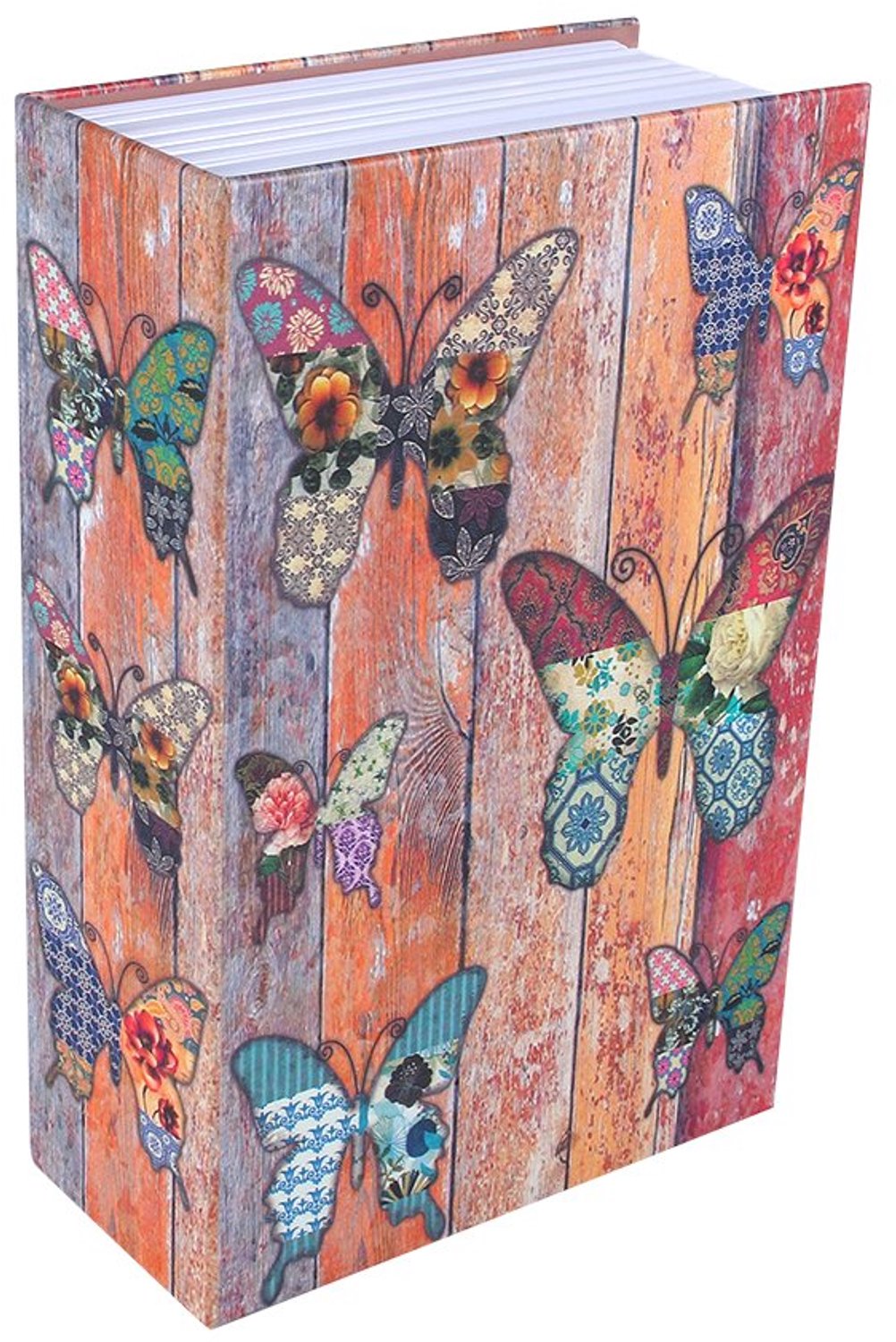 Opbergdoos Veilig - Opbergdoos Karton/Metaal - Beveiligingsbox - Sleutels - Afmetingen 18x11,5x5,5 cm - Duurzaam Materiaal - Geheime Kluis