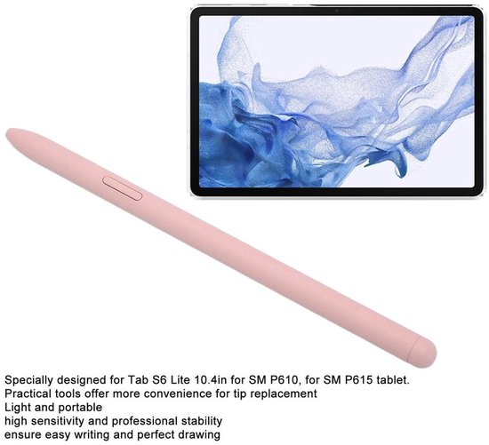 Styluspen Vervanging voor Tab S6 Lite 10,4 Inch - Kunststof - 5 Reservetips - Geschikt voor SM P610/P615 - Inclusief Borstel/Pincet/Kunststof Mes - Tabletpen — afbeelding 3