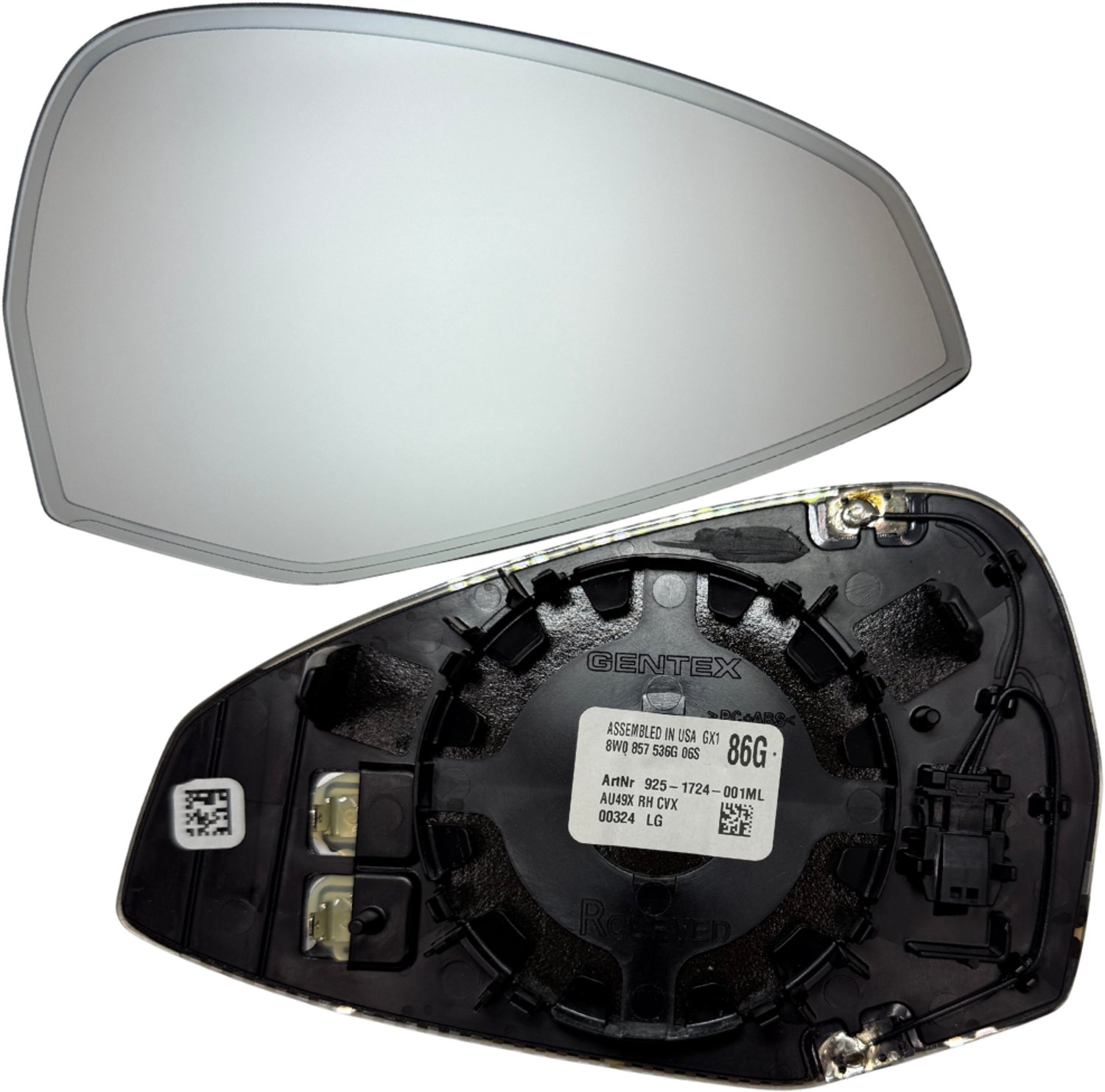 BILMAX Rechter Buitenspiegelglas Vervanging voor Audi A4 (B9) & Audi A5 (F53, F5P) 2016–2025, Verwarmd, Automatisch Dimmend (Passagierszijde)