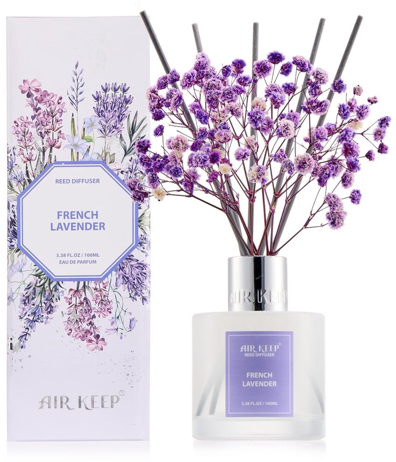 French Lavender Geurstokjes met 8 Aroma Stokken
