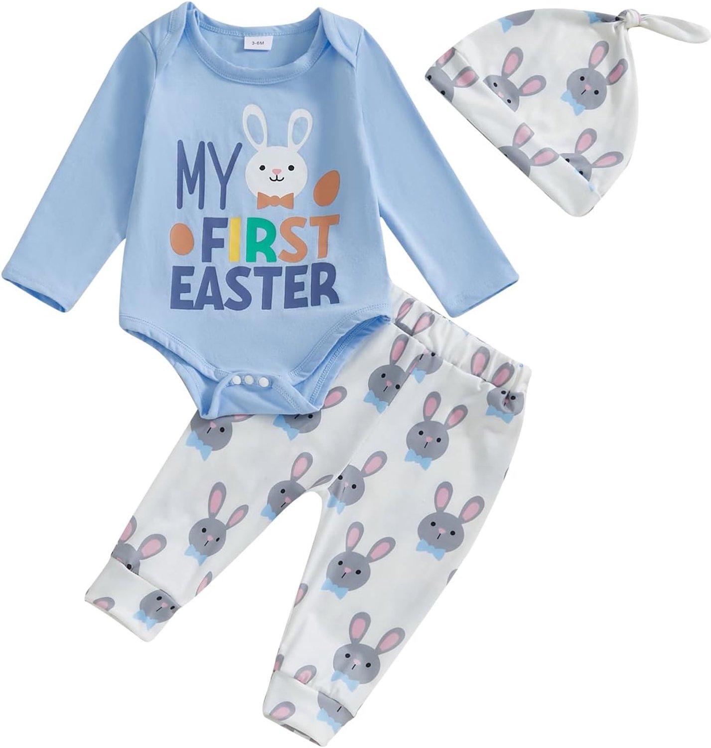 Outfit voor Pasen 3-delig set met konijn