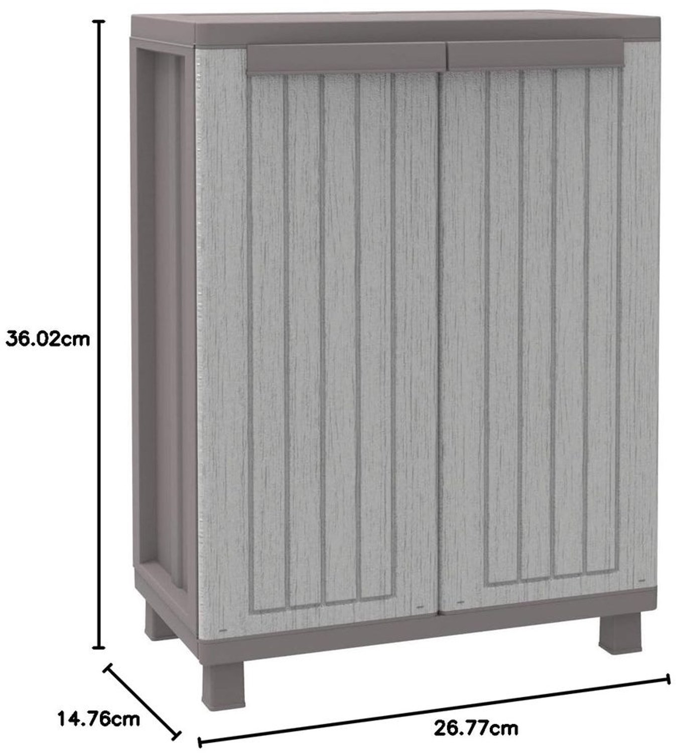 Terry JWood Kast met 1 Plank - Grijs/Taupe