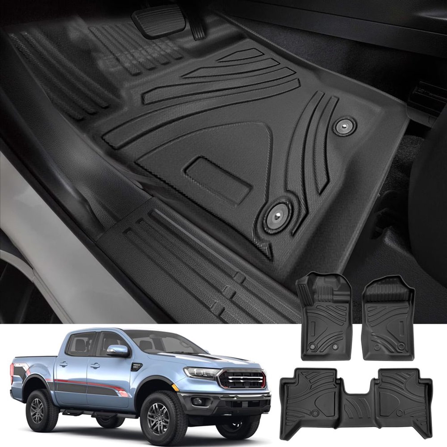 Duurzame Vloermatten voor Ford Ranger 2023-2024