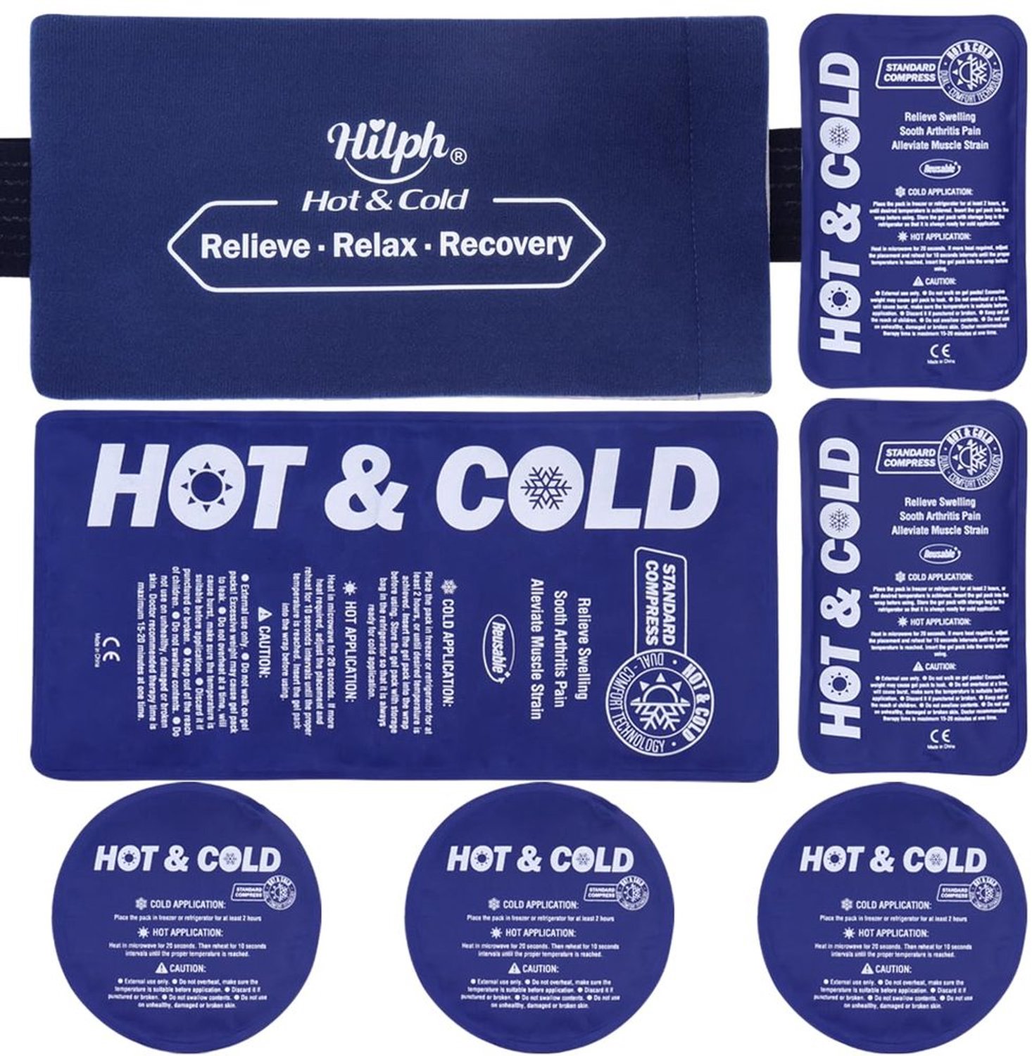 Koelcompressen Set - Herbruikbare Gel Pads voor Blessures