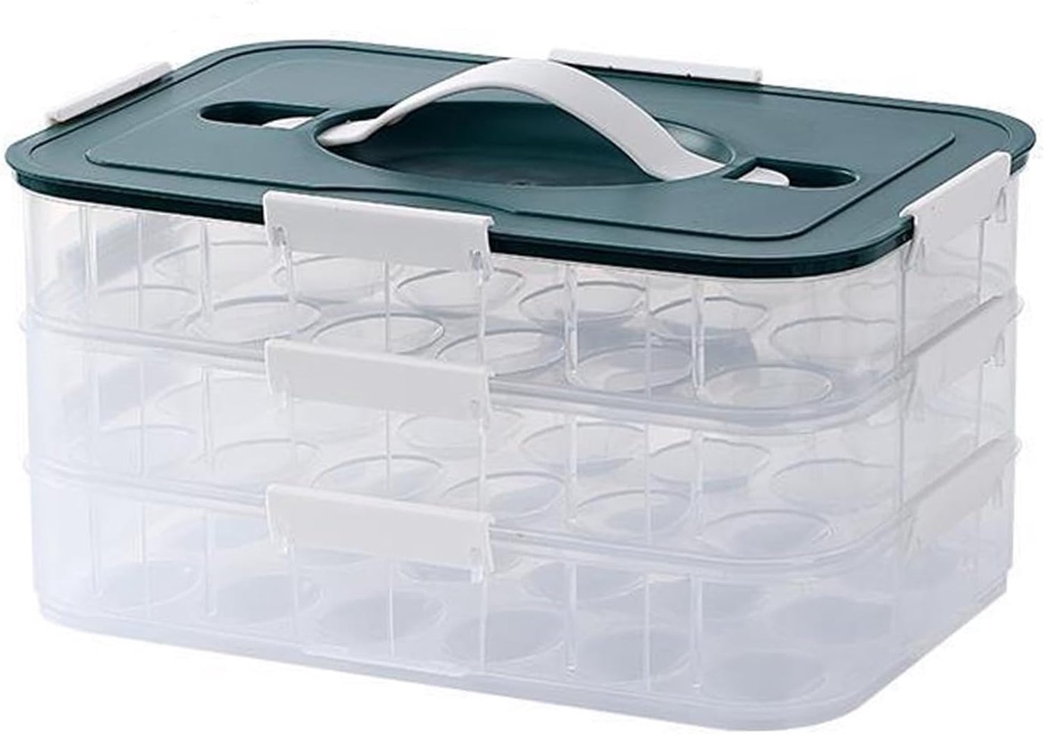 Eierhouder met Deksels Speciale Duivelsei Tray voor Veilige Opslag en Gemakkelijk Transport, Koelkastorganizer Ideaal voor Thuis, Picknick, Kamperen en Feestjes