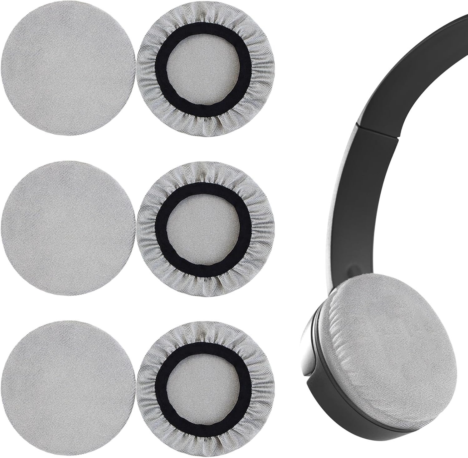 Elastische Lycra Hoofdtelefoonhoezen - Wasbaar, Stof- en Zweetbestendig (6-Pack) Small