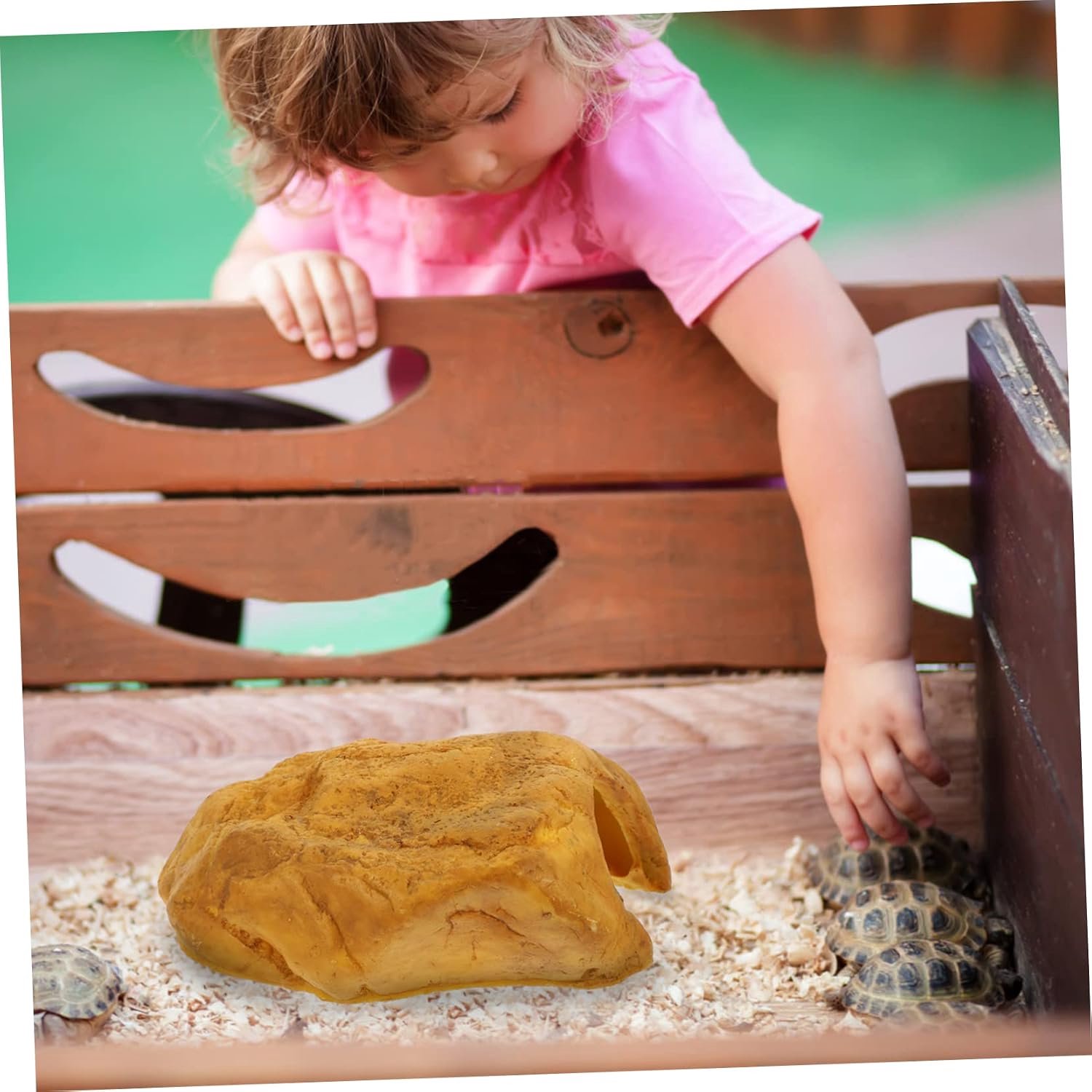 Hars Rock ontwijkt de zonnetafel schildpad accessoires aquarium grot schildpad tank binnen aquariumgrot leefgebied glazen vershoudbakjes harsreptielen holle boomstam Turtle Habitat