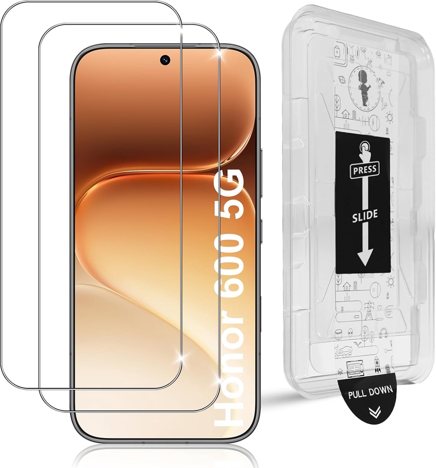 Datree voor Honor 600/Honor 600 Pro 5G pantserglas, 2 stuks