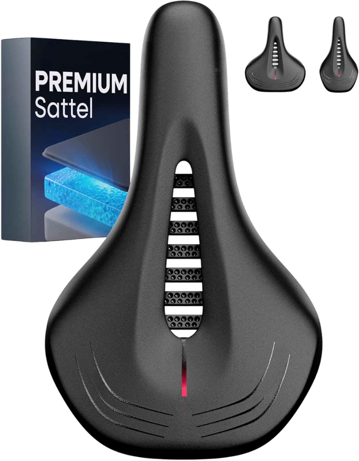 Verte - Fietszadel Met Gelpads - Voor Mannen En Vrouwen - Comfortabel Gelzadel Met Zachte Bubble Foam-Vulling - Ergonomisch Fietszadel Voor E-Bikes - Stadsfietsen - Trekkingfietsen En MTB's - Waterdicht - Met Gelkussen En AVE-Systeem