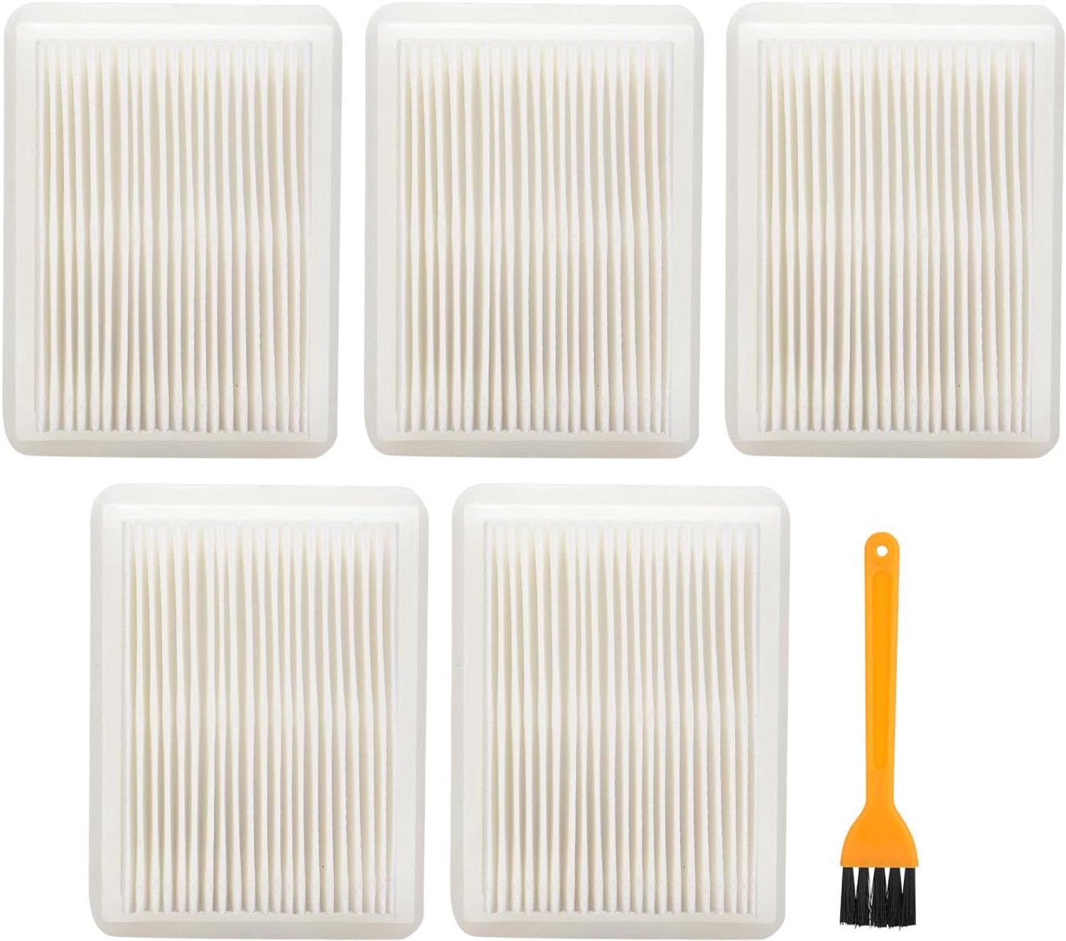 Filters compatibel met Bosch UniversalVac 18 accustofzuiger, 2609256F44 vervangingsfilterset, met reinigingsborstel (5 stuks)