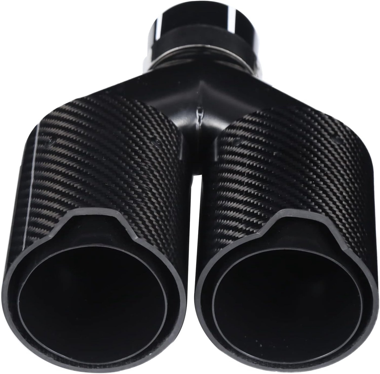 Y-vormige RVS Uitlaatpijp voor Auto 63-93mm met Dubbele Uitlaat en Carbon Fiber Afwerking voor Verbeterde Prestaties