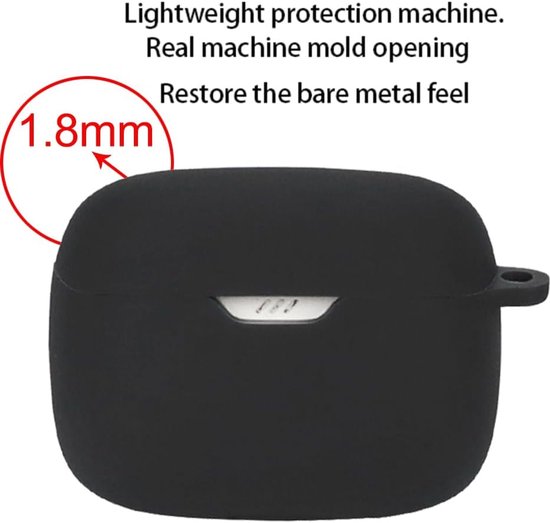 Cover Compatibel voor TUNE BEAM, [Ondersteunt draadloos opladen] [Schokbestendige beschermhoes] 2x black white — afbeelding 4