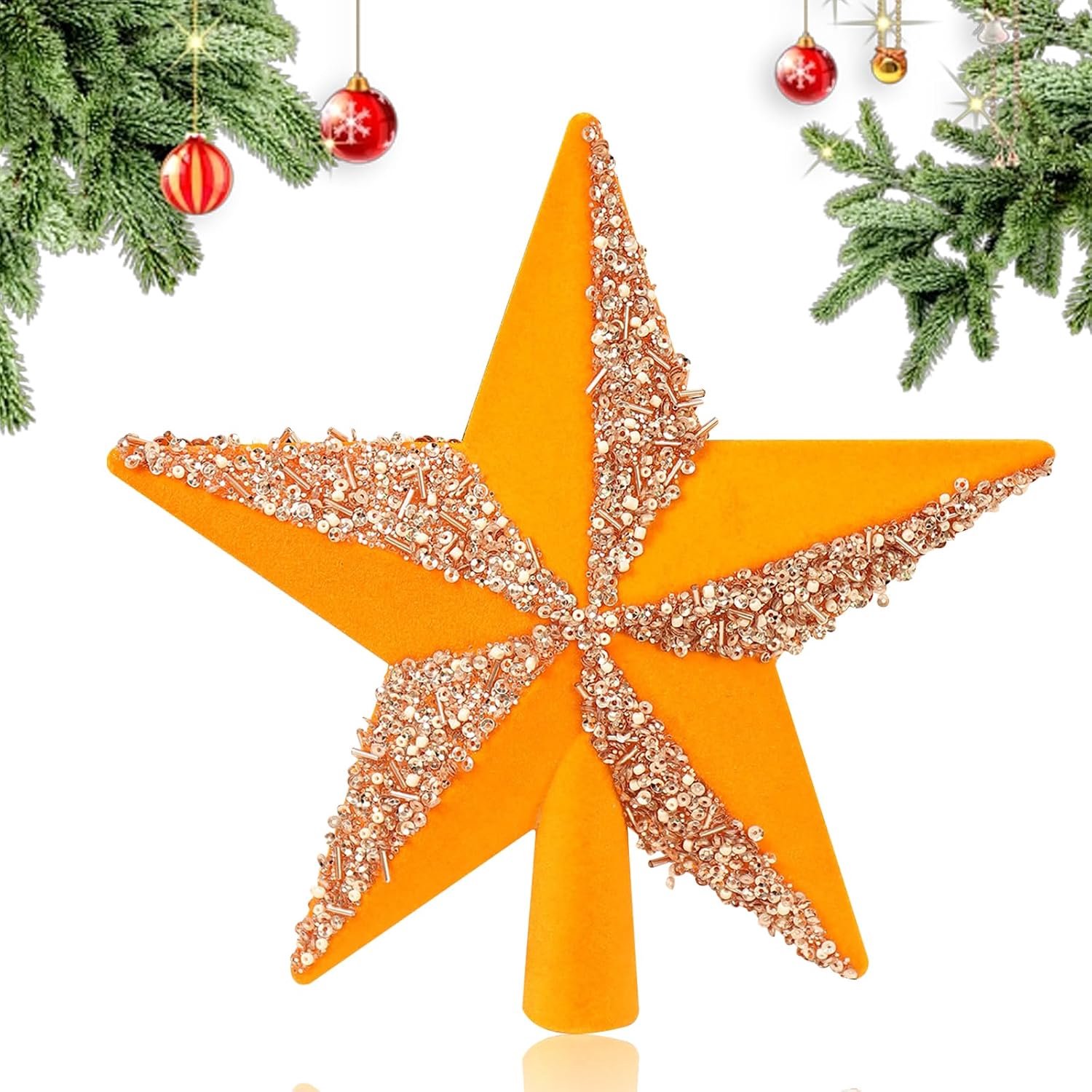 Kerstboom fluweel goud kant voor kerstboom