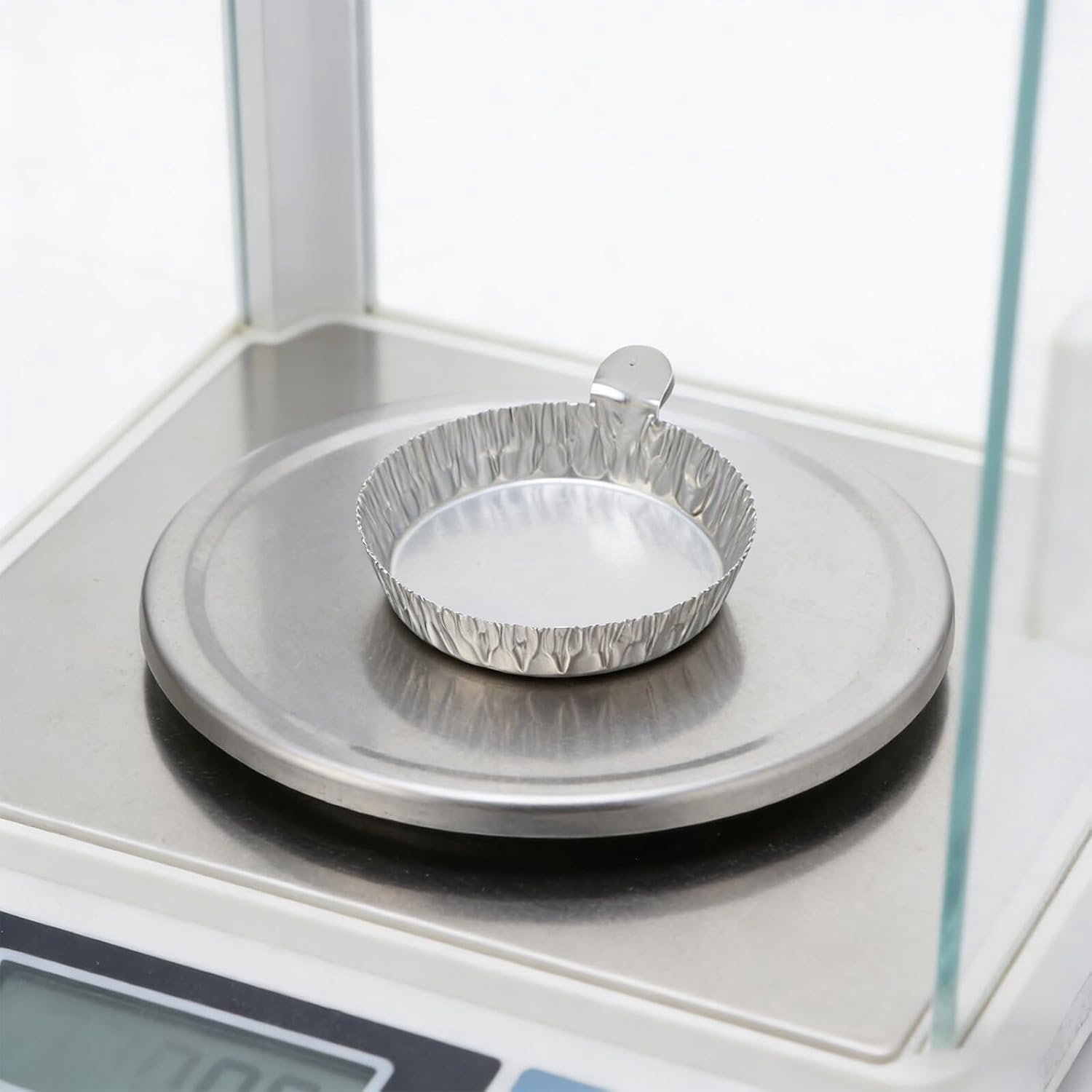100 Stuks Aluminium Weegschalen Ronde Folie Trays voor Nauwkeurige Metingen Chemische Bestendigheid Minimal Residu Lichte Draagbare Weegbakjes