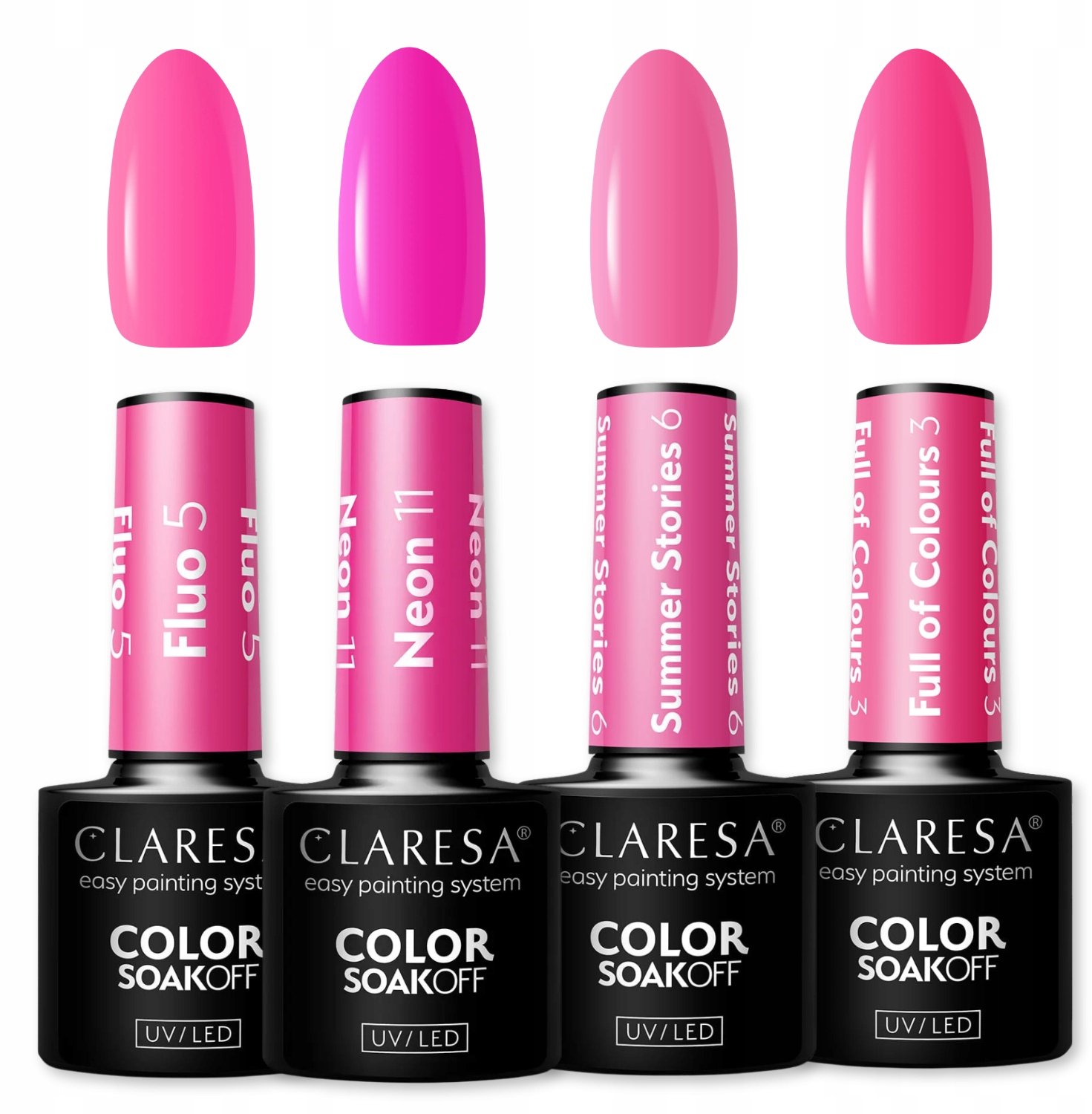 Claresa Hybride Nagellak Set Just Pink - 4x Roze Kleuren