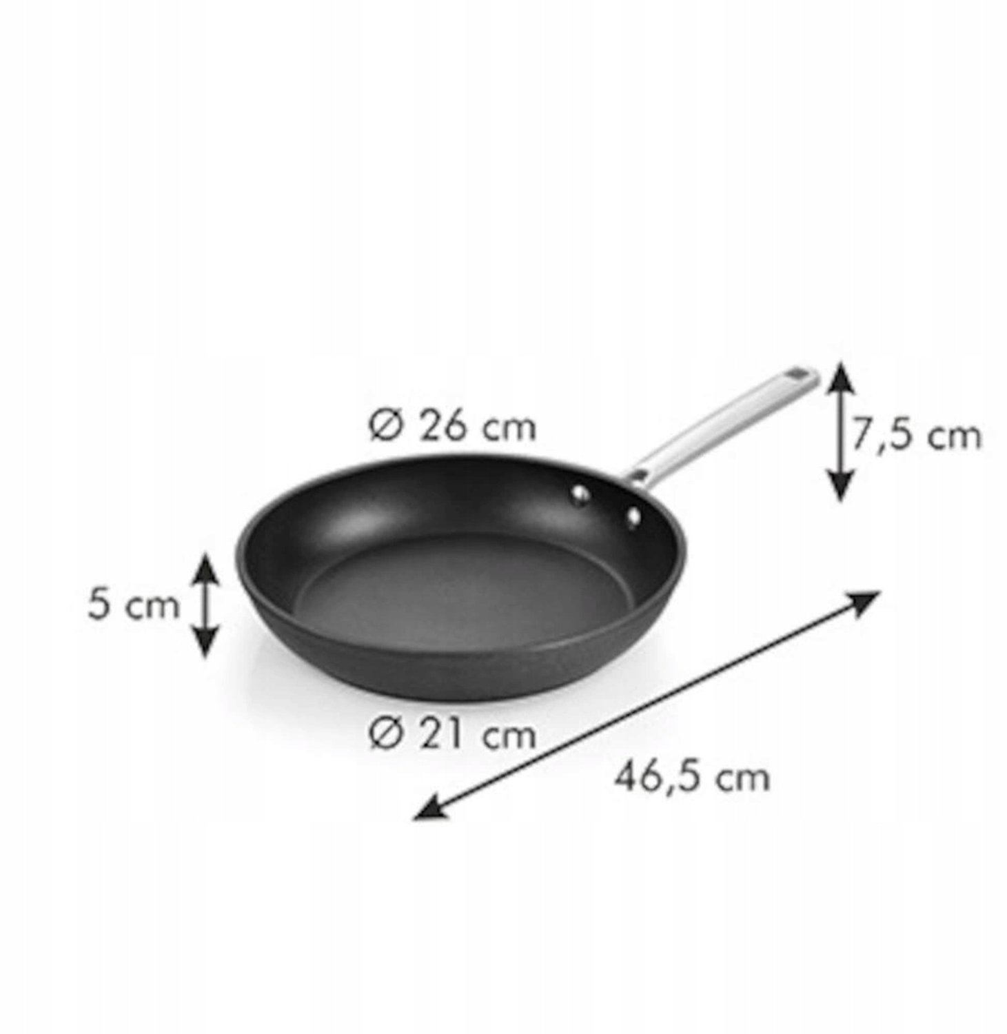 Titan Power Inductie Koekenpan met Titanen Coating - 26 cm