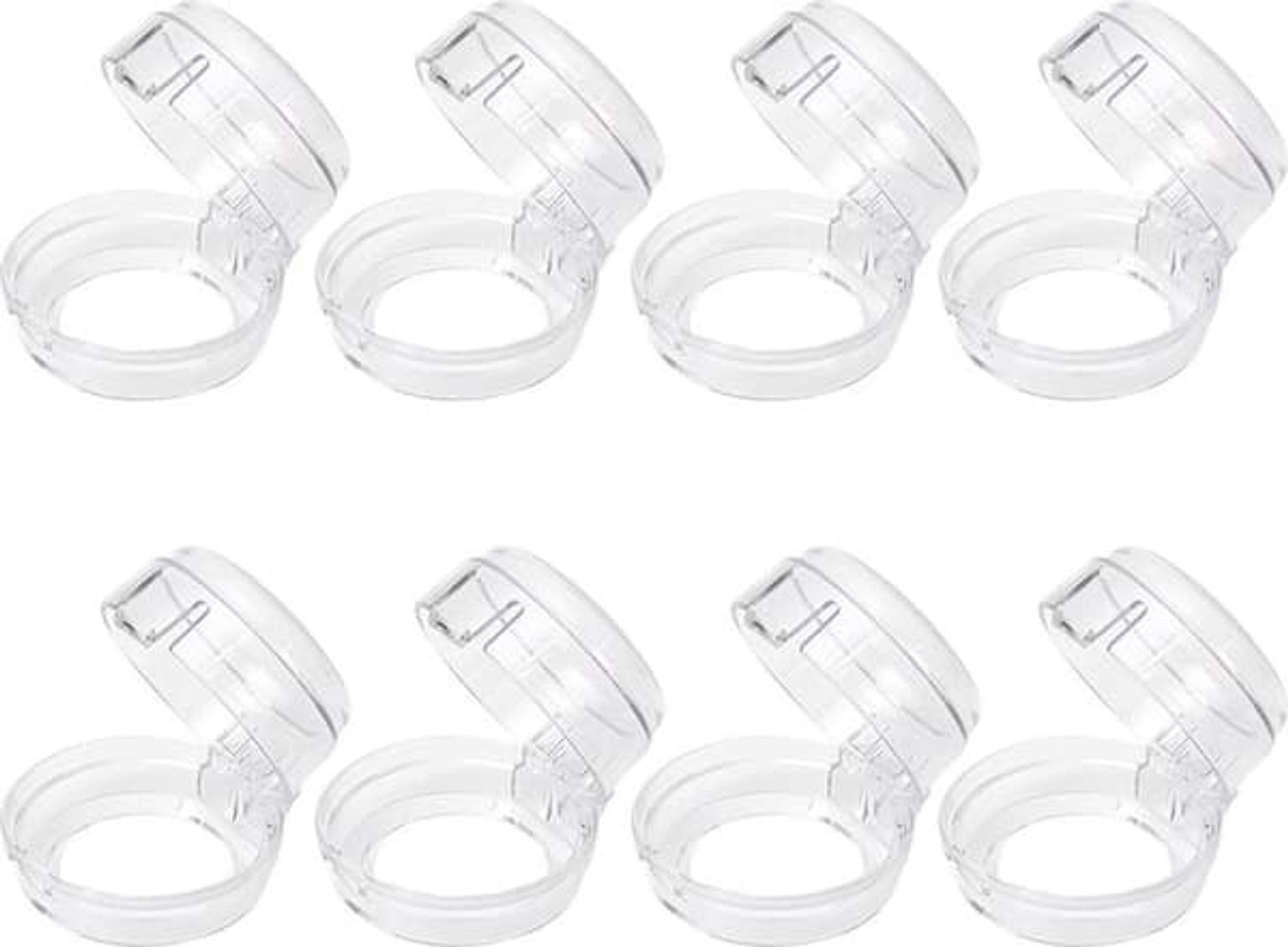 Een set van 8 kindveilige sloten voor fornuisknoppen, een kindveilige voorziening geschikt voor fornuizen en ovens - geschikt voor knoppen tot 4,5 cm