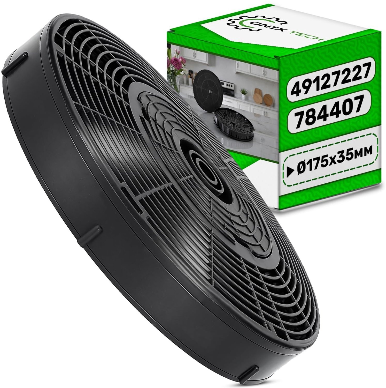 Koolfilter voor Afzuigkap D175 Ø 17,5 cm