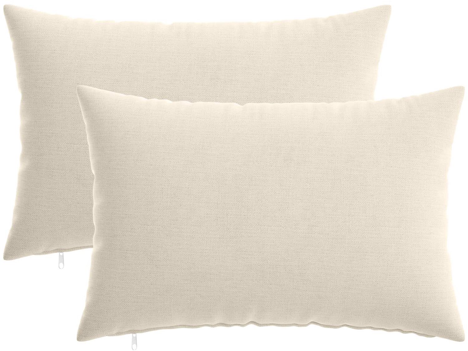 vidaXL Dekenkussen - 2 - st - HEERLEN - Crèmekleurig - 30 - x - 50 - cm - Chenille - Stof