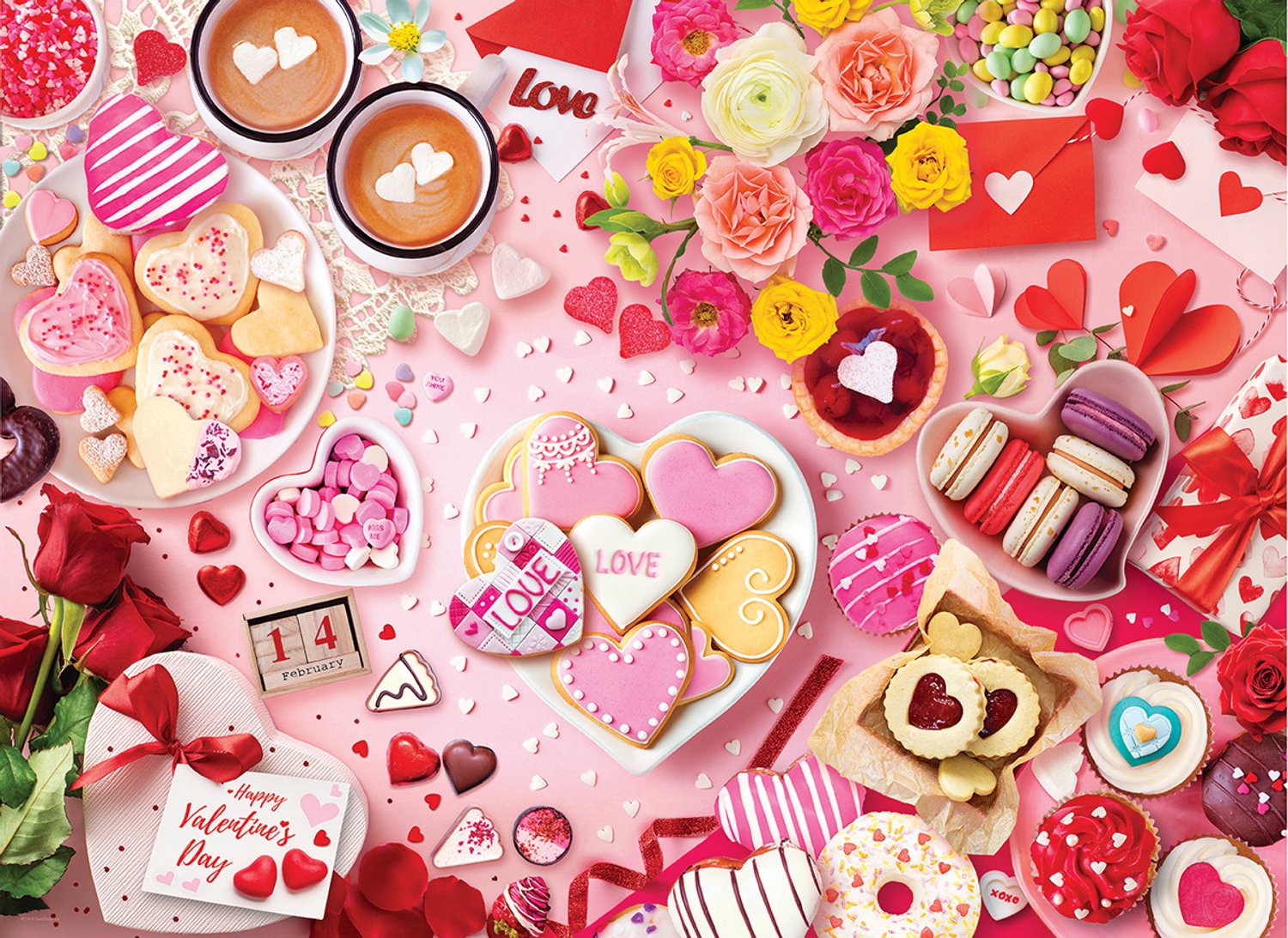 Eurographics puzzel Valentijnsdag tafel 1000 stukjes romantisch.