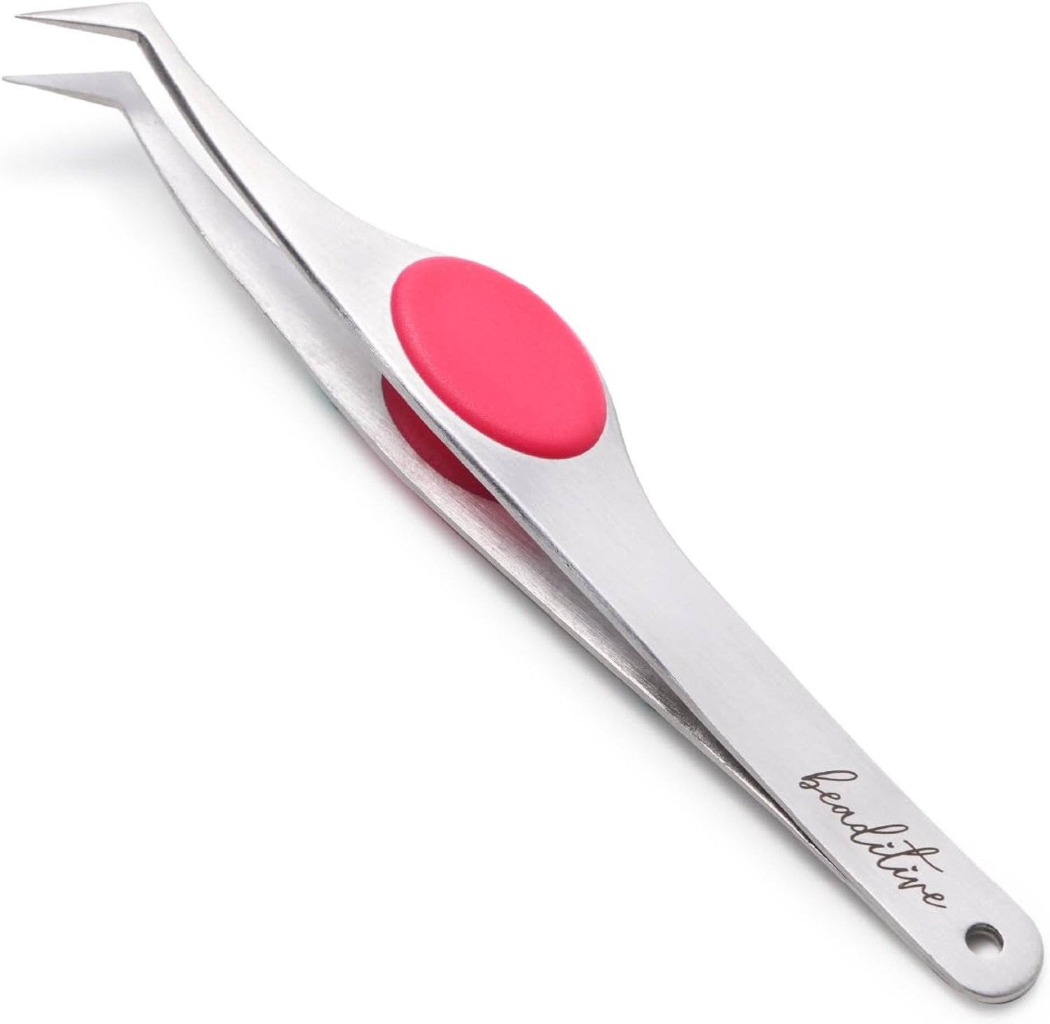 Beaditive Precisie Pincet met Schuine Punt & Gevoerde Greep - 12cm