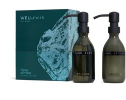 Wellmark giftbox hand care: handzeep 250ml + handlotion 250ml - tender affection midnight green