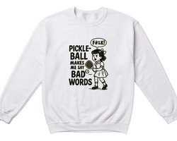 Pickleball Sweater – Pickle-Ball Makes Me Say Bad Words – Sport Outfit – Unisex Sweater voor Dames & Heren – Humor Cadeau