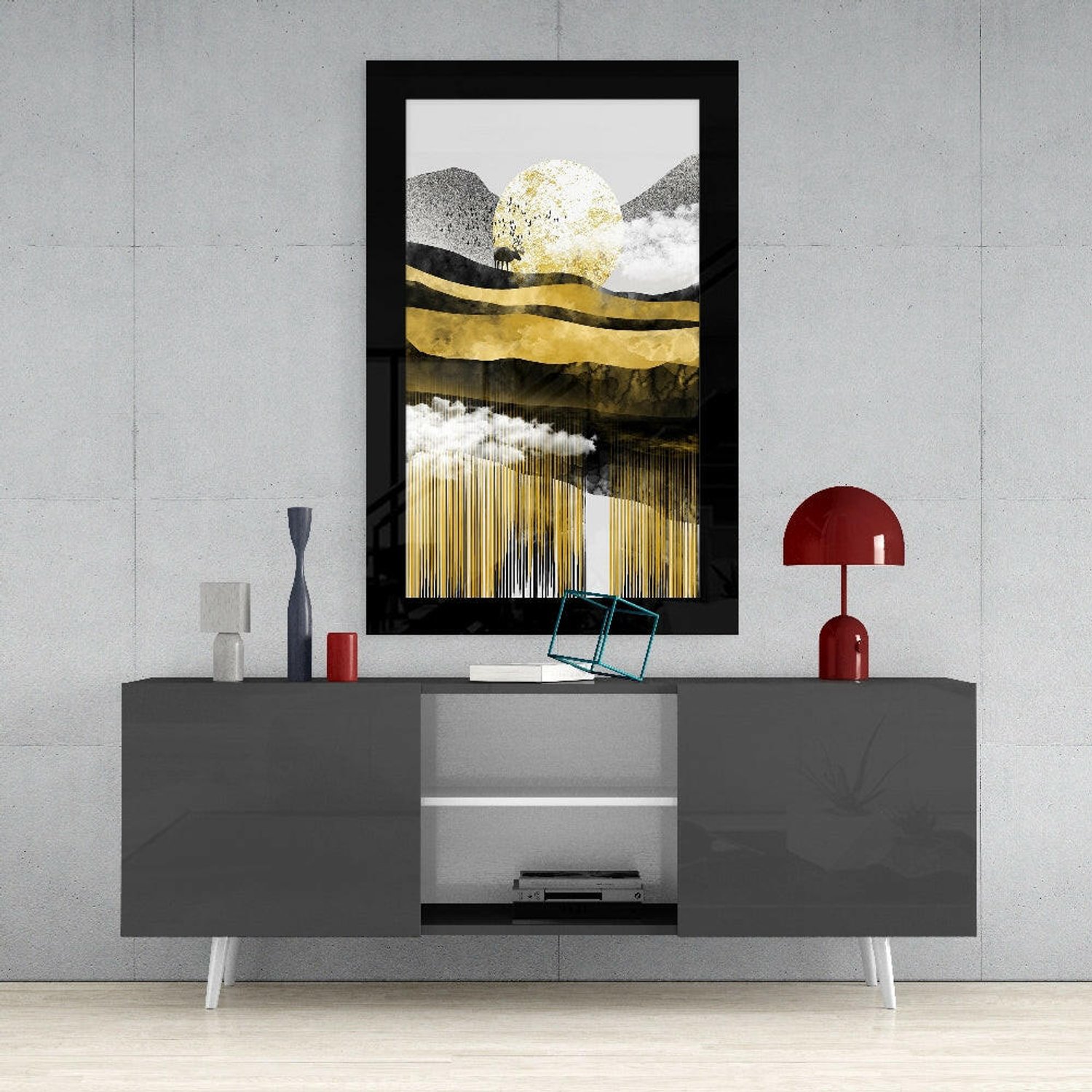 Glasschilderij – Gouden Vallei – Decoratief Glasschilderij