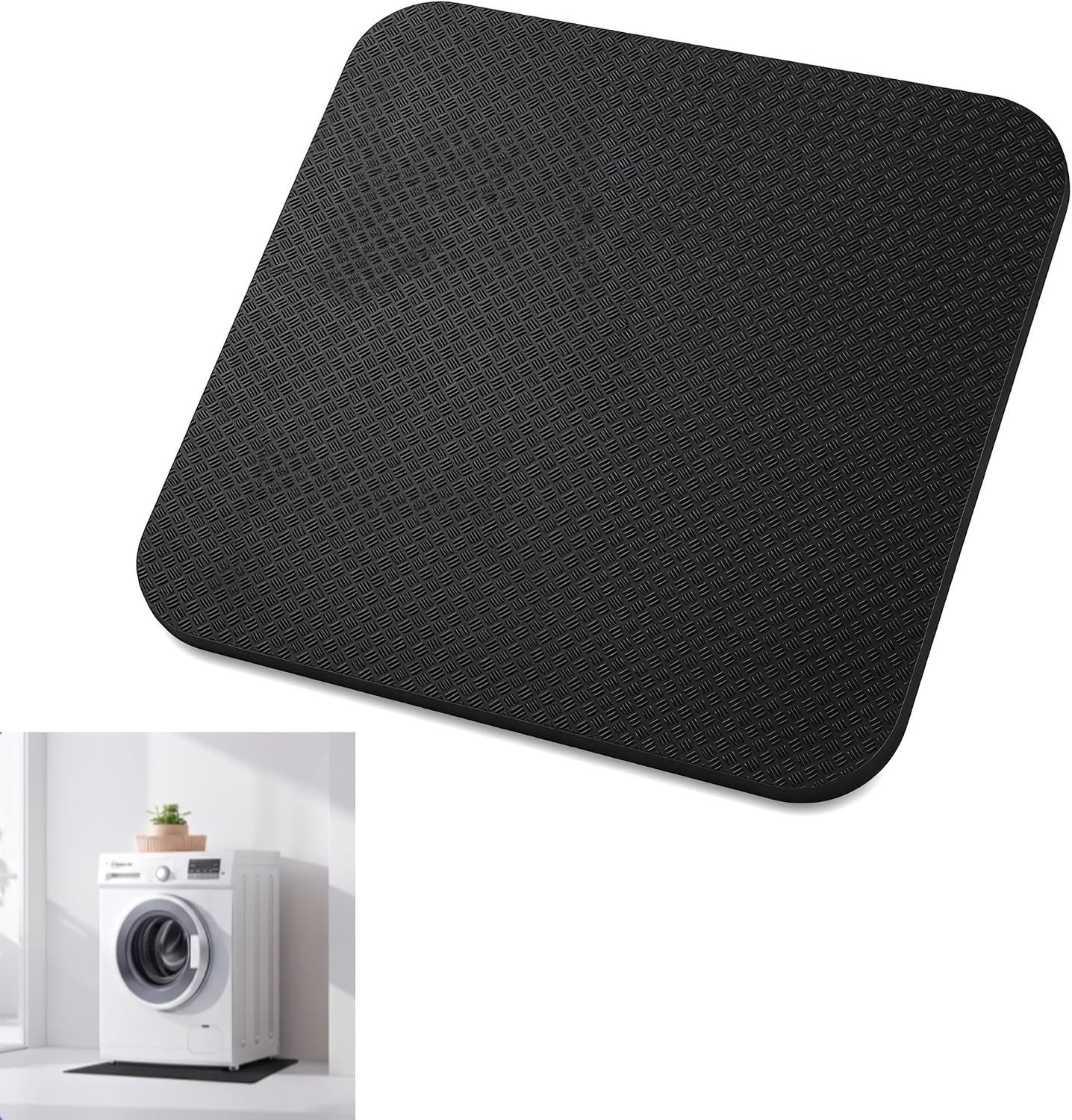 Antivibratiemat voor wasmachines, geluidsdemping en schokabsorptie, 60 x 60 x 0,5 cm