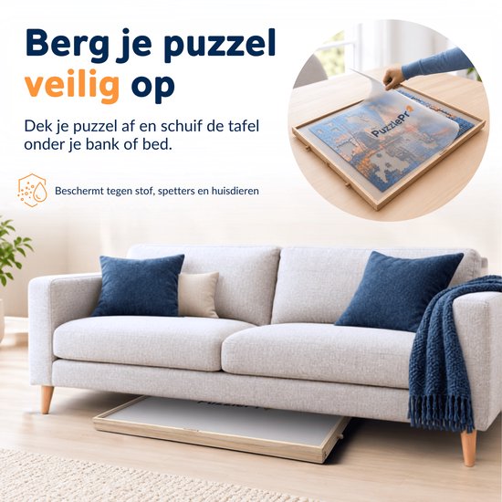 PuzzlePro Puzzeltafel met 4 Lades - 360° Draaibaar + Lock - Verstelbaar Puzzelbord - 1000 stukjes - 73x53cm - Puzzelmap - Puzzelkoffer - Puzzelmat - Puzzelplaat - Puzzelplank — cadeau in Spellen & Speelgoed - foto 7